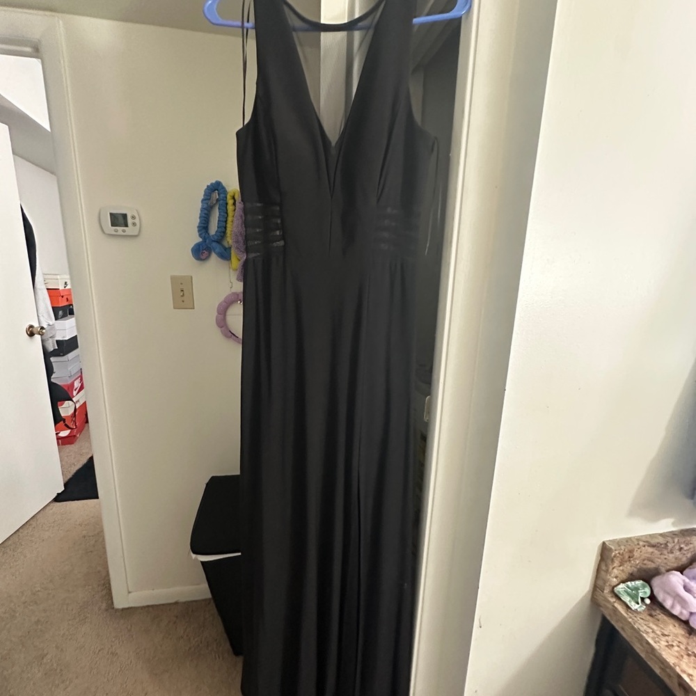 Morgan & Co. Sleek Black Backless Dress